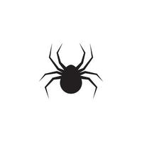 schwarz Spinne Logo Vorlage Vektor Symbol Illustration