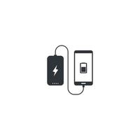 verbunden Powerbank zu Gadget Vektor Symbol Illustration Design