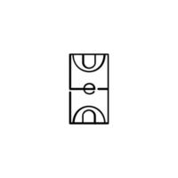 Basketball Feld Linie Stil Symbol Design vektor