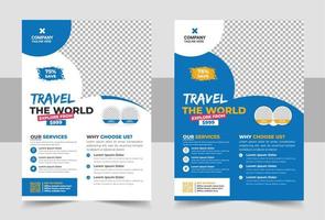 Reise Poster oder Flyer Design Layout, Ferien Reise Broschüre Flyer Design vektor