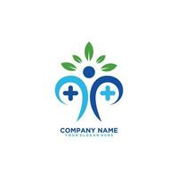 Gesundheit Pflege Logo Design im Vektor
