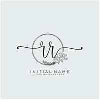 Initiale rr feminin Logo Sammlungen Vorlage. Handschrift Logo von Initiale Unterschrift, Hochzeit, Mode, Schmuck, Boutique, Blumen- und botanisch mit kreativ Vorlage zum irgendein Unternehmen oder Geschäft. vektor