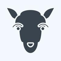 ikon lamm. relaterad till djur- huvud symbol. enkel design redigerbar. enkel illustration vektor