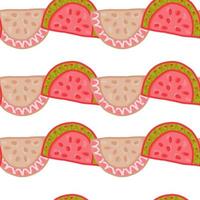 nahtlos Muster mit Wassermelone Scheiben. süß Obst Hintergrund vektor