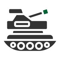 tank ikon fast stil grå grön Färg militär illustration vektor armén element och symbol perfekt.