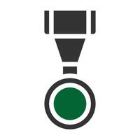 Medaille Symbol solide Stil grau Grün Farbe Militär- Illustration Vektor Heer Element und Symbol perfekt.