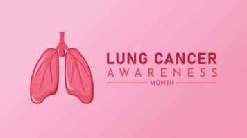 Lunge Krebs Bewusstsein Monat mit Lunge Mensch Organ kostenlos Vektor Hintergrund