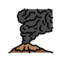 vulkanisch Rauch Farbe Symbol Vektor Illustration