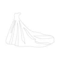 bröllopsklänning ikon vektor