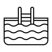 Schwimmbad-Vektor-Symbol vektor