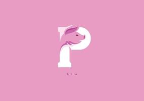 gris p monogram, vektor logotyp