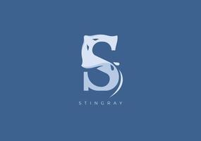 stingrocka s monogram, vektor logotyp