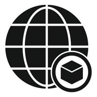 global blockchain ikon enkel vektor. digital valuta vektor