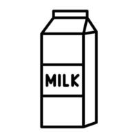mjölk kartong vektor ikon