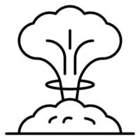 kärn explosion vektor ikon