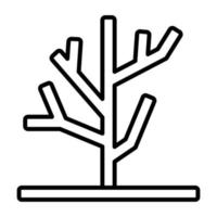 Vektorsymbol für trockenen Baum vektor