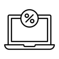 Laptop Verkauf Vektor Symbol