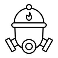 Feuerwehrmann Maske Vektor Symbol
