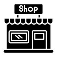 Shop-Vektor-Symbol vektor