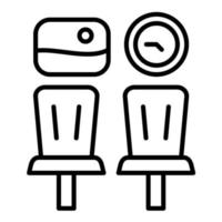 Flughafen warten Zimmer Vektor Symbol