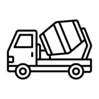 Beton Rührgerät LKW Vektor Symbol