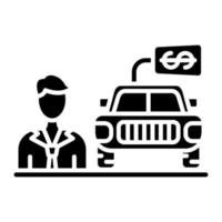 Auto Verkäufer Vektor Symbol