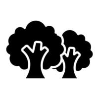 lövfällande träd vektor ikon