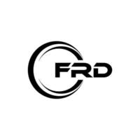 frd brev logotyp design i illustration. vektor logotyp, kalligrafi mönster för logotyp, affisch, inbjudan, etc.