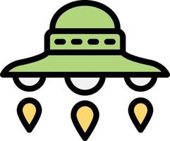 UFO-Vektor-Icon-Design-Illustration vektor