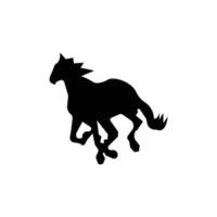 Pferd Silhouette eben Vektor Logo Symbol.