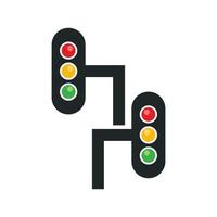 Bildung der Verkehr Licht Vektor Logo Symbol.