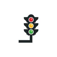 der Verkehr Licht eben Vektor Logo Symbol.
