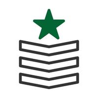 bricka ikon duotone stil grå grön Färg militär illustration vektor armén element och symbol perfekt.