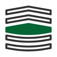 Abzeichen Symbol Duotone Stil grau Grün Farbe Militär- Illustration Vektor Heer Element und Symbol perfekt.