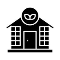 Öko Solar- Zuhause Vektor Symbol