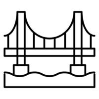 golden Tor Brücke Vektor Symbol