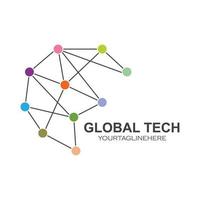 global Technologie Logo Symbol Vektor Illustration Design