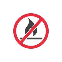 Verbot Feuer Zeichen Vektor Illustration