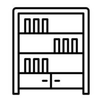 Bibliothek Kabinett Vektor Symbol