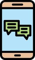 mobile Chat-Vektor-Icon-Design-Illustration vektor