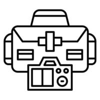 kamera väska vektor ikon