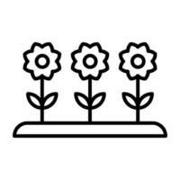 Blume Plantage Vektor Symbol