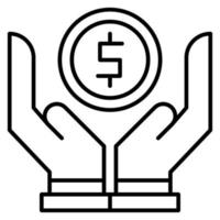 Sparen Sie Geld-Vektor-Symbol vektor