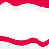 indonesien flagga baner element röd och vit Färg vektor