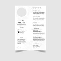 kreativa CV designmall vektor