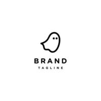 enkel söt flygande spöke logotyp design. söt liten spöke ikoner flygande ser för människor. vektor