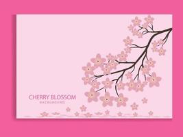 japanisch Kirsche blühen Baum auf Rosa Hintergrund Vektor Illustration.