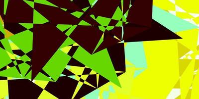 hellgrünes, gelbes Vektorlayout mit Dreiecksformen. vektor