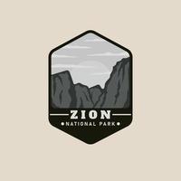 zion nationell parkera logotyp vektor lappa symbol illustration design