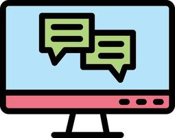 Online-Chat-Vektor-Icon-Design-Illustration vektor